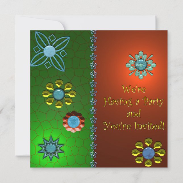 Convite de festas festivo (Frente)