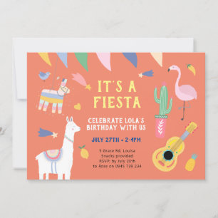 Convite de festas Fiesta Mexicano, Llama
