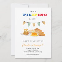 Convite de festas Filipino Filipino Birthday