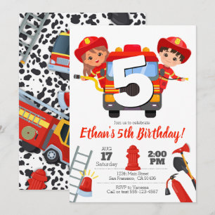 Convite de festas Fireman