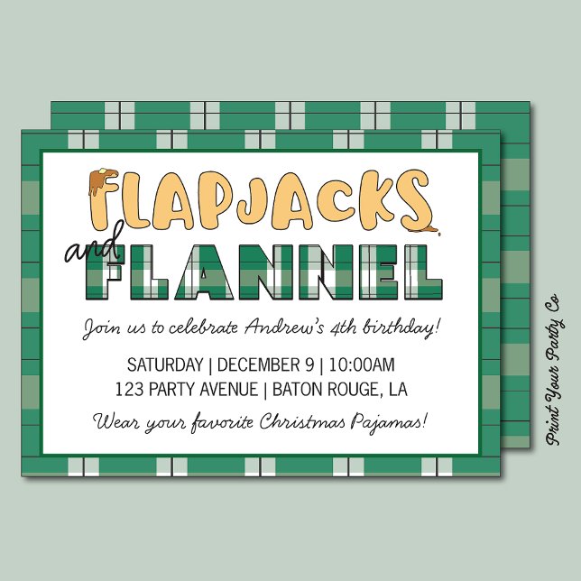 Convite de festas Flapjacks e Flannel (Criador carregado)