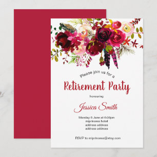 convite de festas floral bohochic