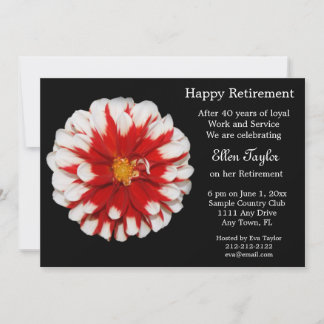 Convite de festas floral vermelho e branco da