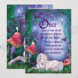 Convite de festas Florestal de Fada Encantada