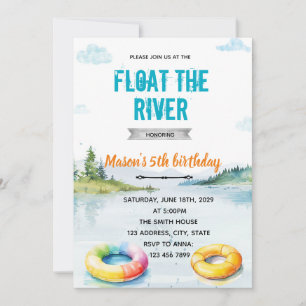 Convite de festas fluvial