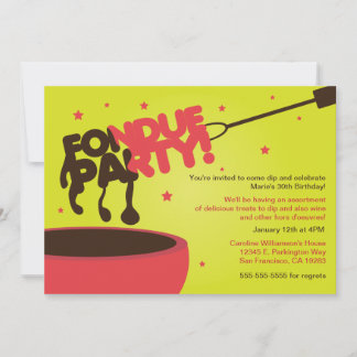 Convite de festas Fondue - Chocolate