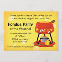 Convite de festas Fondue de Queijo