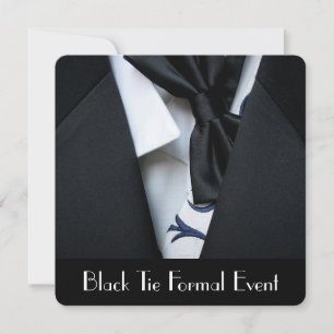 Convite de festas formal do evento do traje de