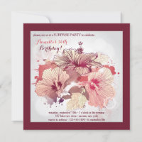 Convite de festas glorioso de Hibiscus