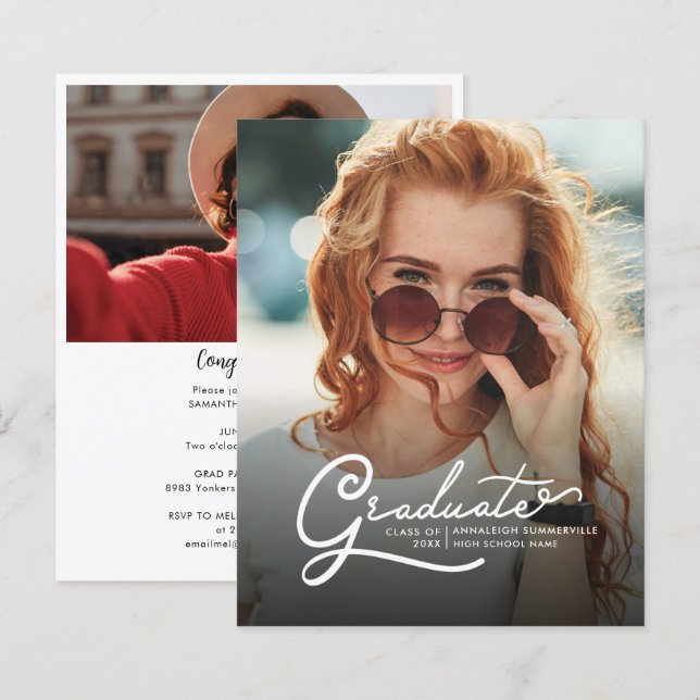 Convite de festas Graduação 2025 de Fotos de Forma (Frente/Verso)