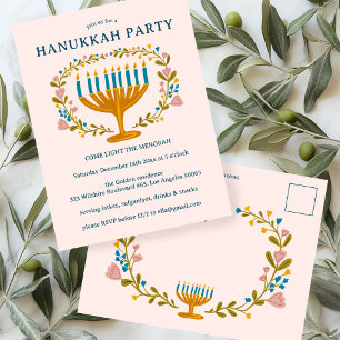 Convite de festas HANUKKAH, PALCO floral