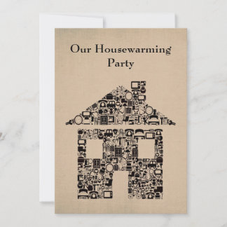 Convite de festas Home de Reno do Housewarming da