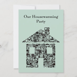 Convite de festas Home de Reno do Housewarming da