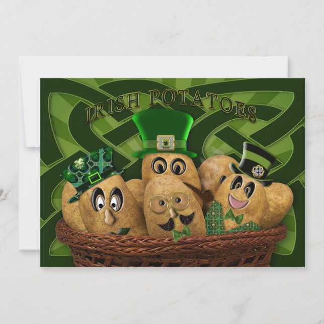 CONVITE DE FESTAS IRLANDÊS - BATATAS IRLANDESAS (Frente)
