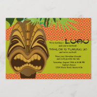 Convite de festas Island Tiki Luau