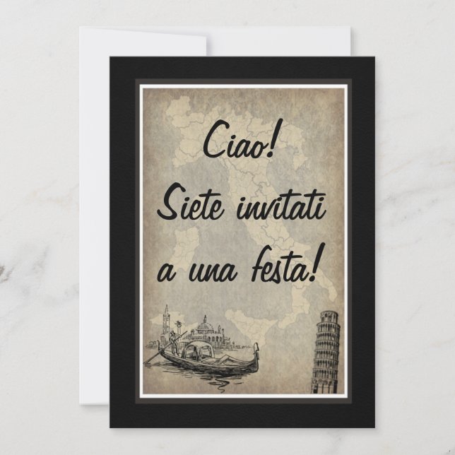 Convite de festas italiano (Frente)