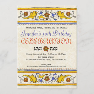 Convite de festas Italiano Tuscan