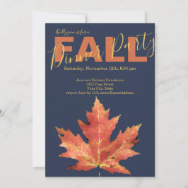 Convite de festas Jante de queda do Marinho modern