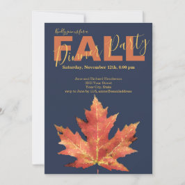 Convite de festas Jante de queda do Marinho modern