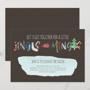 Convite de festas Jingle & Mingle