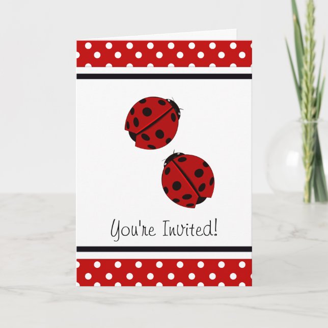 Convite de festas Ladybug (Frente)