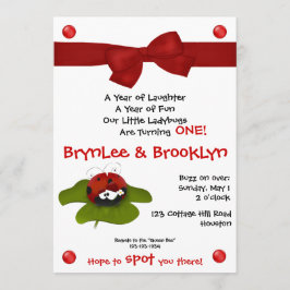 Convite de festas Ladybug Twins nº 5