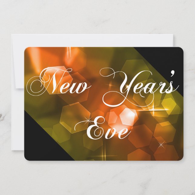 Convite de festas Laranja de Ano Novo 1 (Frente)