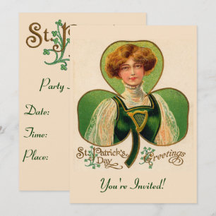 Convite de festas Lass Irlandês