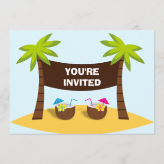 Convite de festas Luau