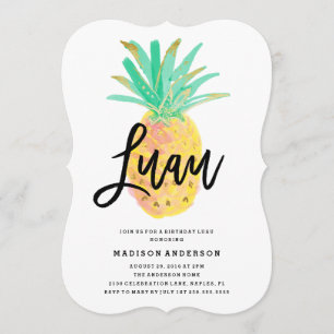 Convite de festas Luau