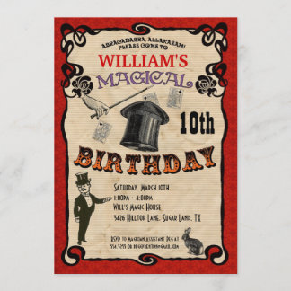 Convite de festas mágico