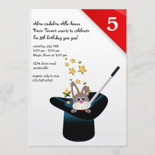 Convite de festas mágico do chapéu