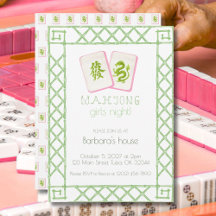 Convite de festas Mahjong, Dragão Verde Bamboo