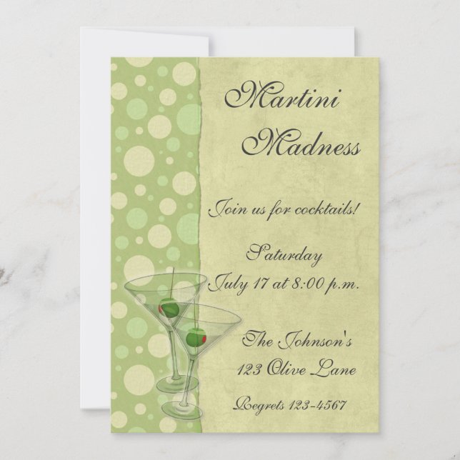 Convite de festas Martini (Frente)