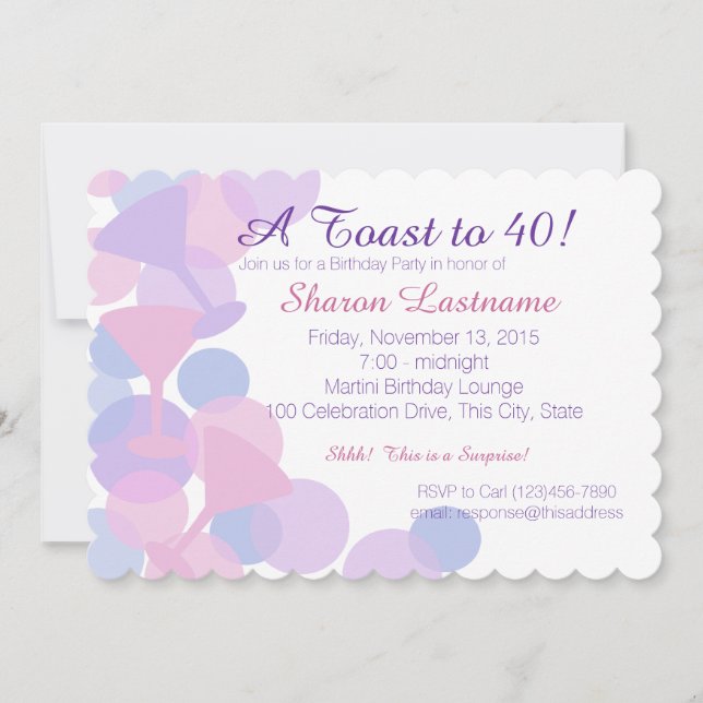 Convite de festas Martini (Frente)