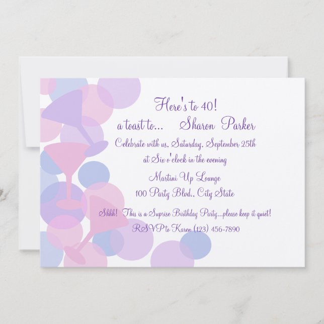 Convite de festas Martini (Frente)