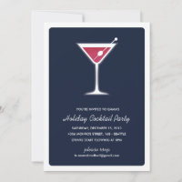 Convite de festas Martini Cocktail