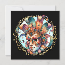 Convite de festas Mascarada de Mardi Gras