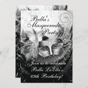 Convite de festas mascarada Mardi Gras