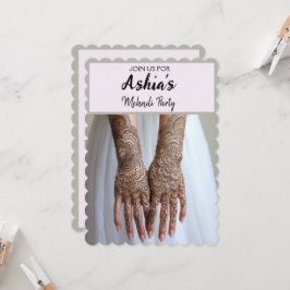 Convite de festas Mehndi Personalizado/Henna