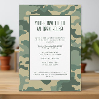 Convite de festas Militar/Camuflagem