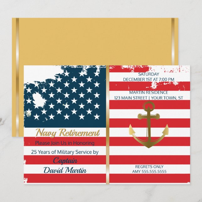 Convite de festas militar da aposentadoria do (Frente/Verso)