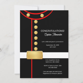 Convite de festas militar para aposentação ou Form