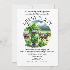 Convite de festas Mint Julep Derby
