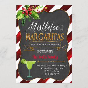 convite de festas Mistletoe Margaritas