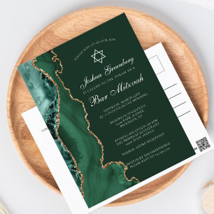 Convite de festas Mitzvah, Bar de Agate Dourado Ve