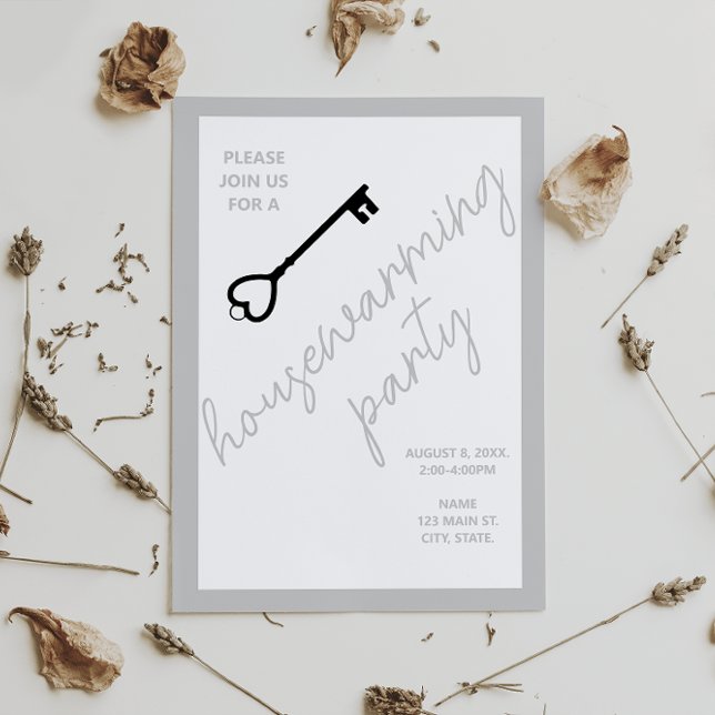 Convite de festas moderno de aquecimento doméstico (Criador carregado)