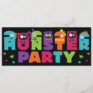 Convite de festas Monster