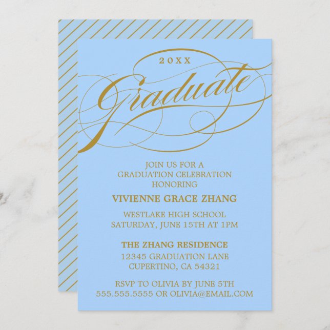 CONVITE DE FESTAS NA MODA ELEGANTE FORMANDO SCRIPT (Frente/Verso)