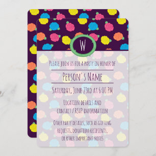 Convite de festas Neon Rosa